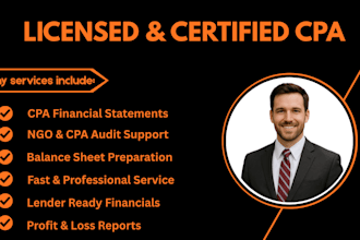 do CPA financial audit, CPA letters, financial statement, sign US CPA