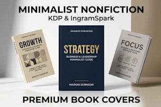 design minimalist nonfiction KDP and ingramspark book covers