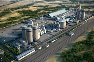 design lpg gas plant, gas plant layout, petroleum facility 3d visualization