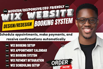 setup your wix booking system appointment calendar and payment integration