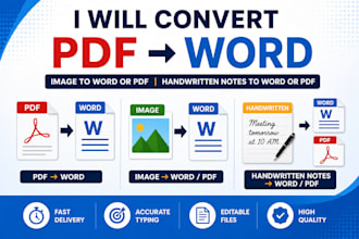 convert documents, image, handwritten notes to word or PDF