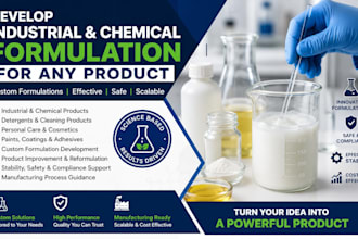develop industrial and chemical formulation for any product