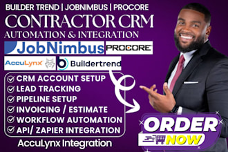set up buildertrend jobnimbus crm automation acculynx procore zapier integration