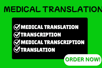 translate medical, pharmaceutical, and healthcare documents