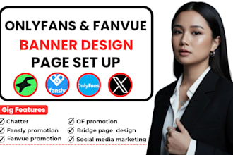 design professional fanvue onlyfans patreon banner and page set up