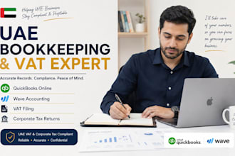do uae bookkeeping in quickbooks online, wave and uae vat corporate tax returns