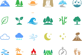 do icon design modern and clean