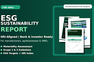 write a gri aligned esg report for your business
