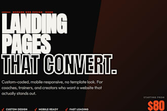 create a clean modern landing page for coaches and trainers
