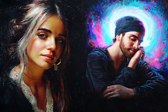 paint a real oil portrait with free shipping