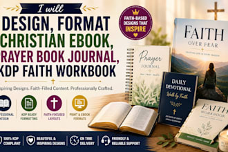 design, format christian ebook, prayer book journal, kdp faith workbook