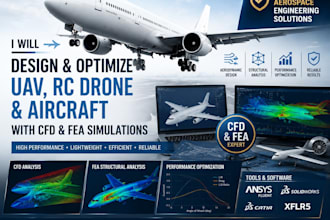 design and optimize uav, rc drone, and aircraft with cfd fea simulations