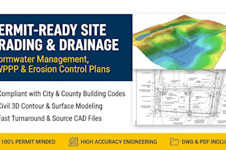 design site grading drainage stormwater management swppp for permit