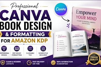 do canva book design and formatting for amazon KDP canva book layout design