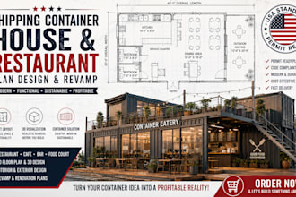 design shipping container house restaurant plans and 3d revamp layouts