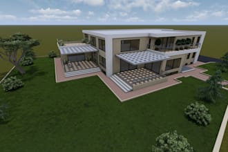 create a professional 3d bim model in revit for architecture
