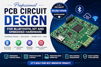 professional pcb circuit design for bluetooth, iot and embedded hardware