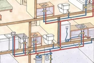 create professional water flow design, hydraulic system and plumbing layout