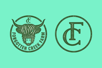 design authentic custom western cattle brand style, cowboy logo