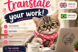 translate and edit texts, either artistic or technical