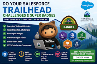 do your salesforce trailhead challenges and super badges