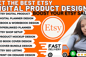 design etsy digital product, digital planner, listing etsy digital product, etsy