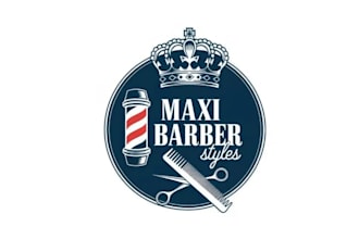 design classic elegant barber salon logo