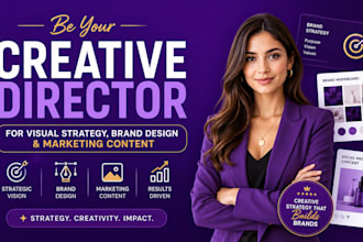 be your creative director for visual strategy brand design marketing content
