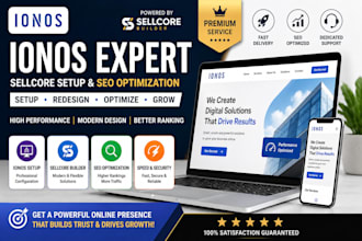 ionos website design sellcore builder SEO website redesign setup