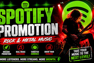 do organic spotify music promotion for rock and metal artists