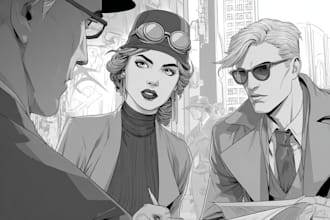 comic book illustration with comic book illustrator