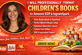 professionally format childrens books for KDP and ingram spark