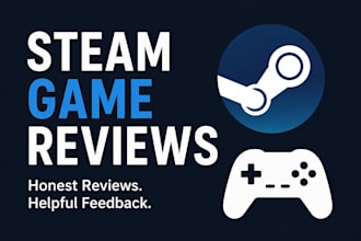 write honest and engaging steam game reviews for PC, android, and ios games
