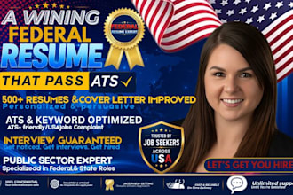 provide a professional federal resume services for USA jobs