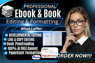 do book editing and formatting, developmental book editor, amazon kdp formatting