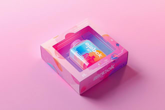 design creative box, pouch and label packaging design