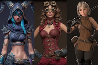 3d cartoon character stylized 3d character model 3d game character unreal engine
