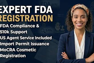 fda registration, food, cosmetic, import permit, fda compliance, 510k submission