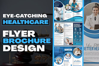 design healthcare, home care, dental, medical flyer, postcard or brochure design