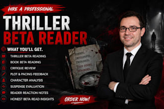 beta read, critique your thriller book, beta read thriller novel, thriller book