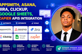 do appsmith asana jira clickup sheet zapier api integration