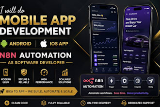 mobile app development android, ios app n8n automation as software developer
