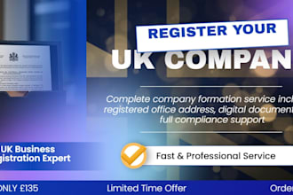register your ltd company in the UK with gov fee included