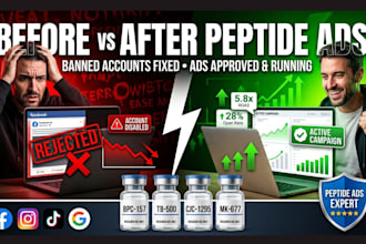 solve peptide ads issues run peptide ads peptide fb ig social media ads campaign
