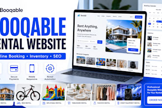 design booqable rental website for airbnb, bike, event and fashion rentals