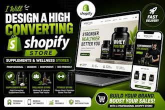 design high converting shopify store for supplement and wellness brands