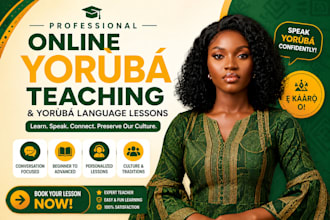 provide professional online yoruba teaching and yoruba language lessons