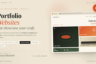 design and develop a stunning portfolio website