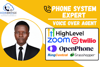 set up ringcentral, 3cx, or voip phone system with IVR and auto attendant