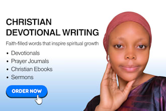 write christian devotionals, prayer journals, christian ebooks and sermons